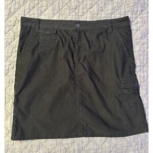 REI Women’s 16 Black Utility Cargo Skirt Hiking Outdoor Cotton Blend Gorp Core